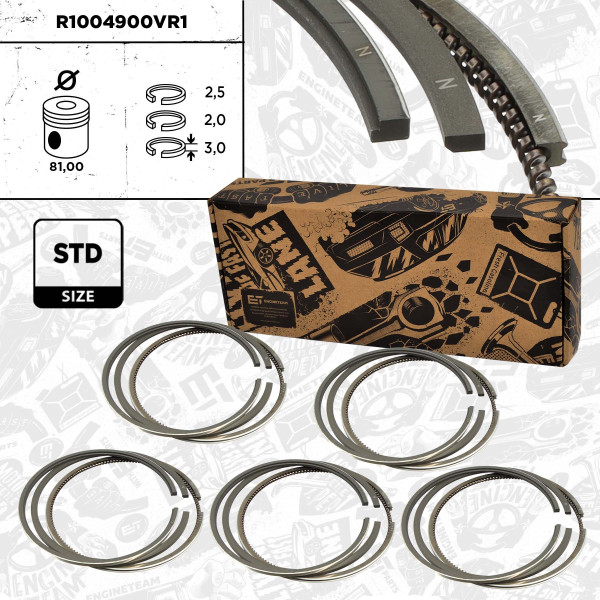 Stempelringsett - R1004900VR1 ET ENGINETEAM - 046198151A, 070198151, 074198151