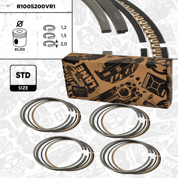 Stempelringsett - R1005200VR1 ET ENGINETEAM - 06B198151, 03301N0, 08-105900-00