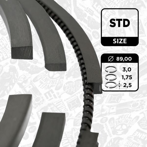 R1008800, Stempelringsett, Sada píst.kr.(1) 2,5dCi/E4, ET ENGINETEAM, 4431757, 93161856, 02213N0, 800059040000