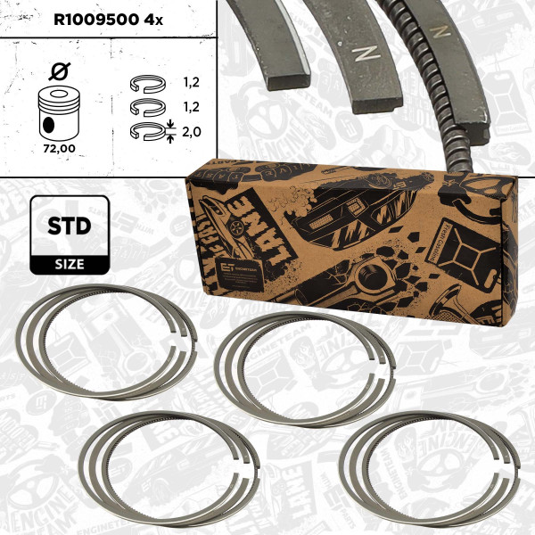Stempelringsett - R1009500VR1 ET ENGINETEAM - 71753734, 08-438300-00, 800116910000