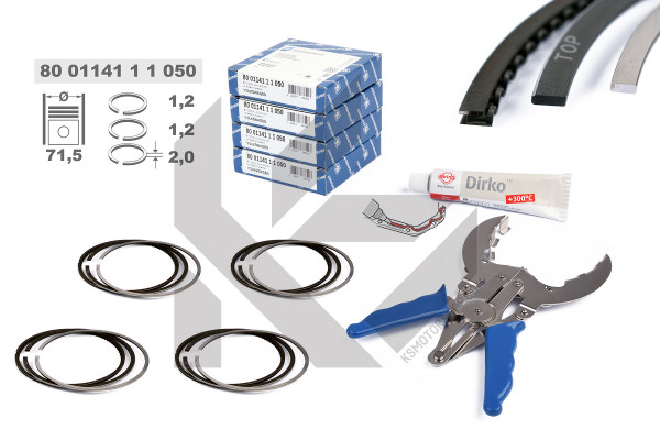 R1010650KS, Stempelringsett, Pístní kroužky 800114111050S 1,2TSi - repair kit, ET ENGINETEAM, 800114111050S , 800114111050