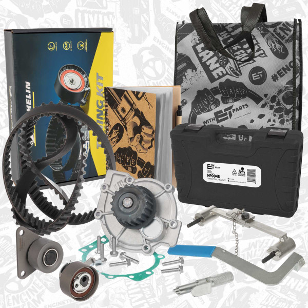 RM0029VR2, Vannpumpe & registerreim sett, řemen rozvod.sada 2,0/2,5 T /vodní pump.,nářadí, ET ENGINETEAM, Volvo C70 S60 S70 S80 V70 XC70 XC90 2,0/2,4 T B 5204 T2 2005+, 1372015, 274518, 7438610006, 1726568, 30731727, 7438610035, 31251254, 6M5G6M260AA, MOT1337, 30684432, 6M5G-6M260-AA, MOT1340, 1388504, 272474, MOT1348, 272476, 303-1178, 303-1182, 30751700, 271855, 271985, 272457, 9995451, 9995452