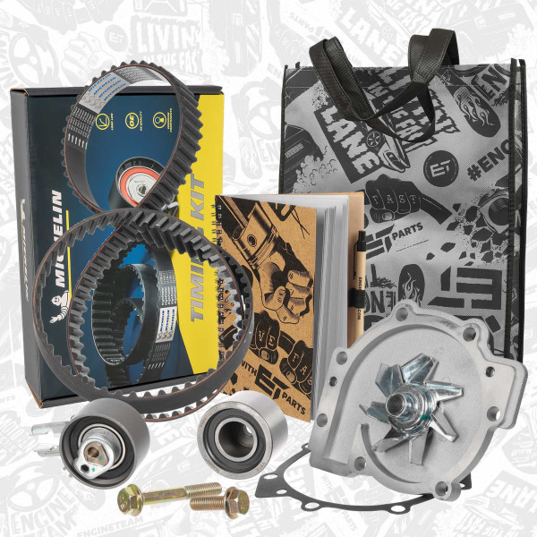 RM0037VR1, Vannpumpe & registerreim sett, řemen rozvod.sada 2,4 D/D4, ET ENGINETEAM, Volvo C30 C70 S40 S60 S80 V60 V70 XC70 XC60 XC90 2,4 D/D4 AWD D 5244 T9 2010+, 274216, 30751022, 31293177, 31293668, 31293979, 8694629, 8694630, 274247, 30731772, 30777779, 31258306