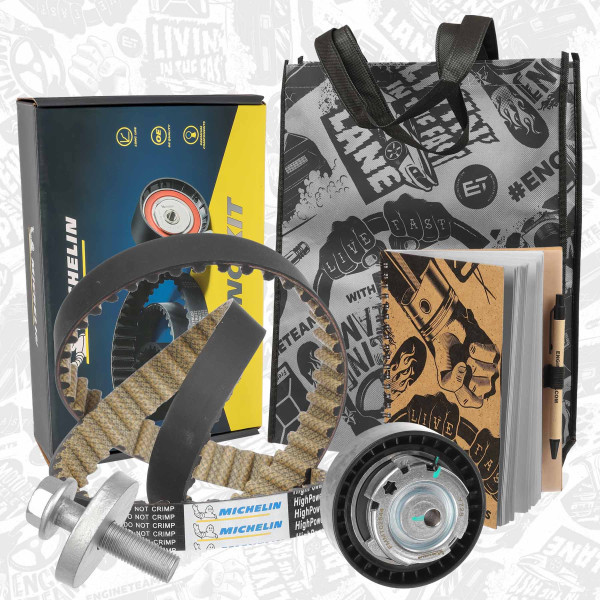 RM0038, Registerreim sett, řemen rozvod.sada 1,6 Bifuel , ET ENGINETEAM, Renault Dacia Kangoo Logan Sandero Logan Lodgy Dokker 1,6 Bifuel K7J 710 2009+, 130C13538R, 130C17480R