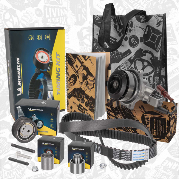 RM0041, Vannpumpe & registerreim sett, řemen rozvod.sada 2,0TDI, ET ENGINETEAM, Audi  Seat Skoda VW A3 A4 Q2 Q5 Alhambra Ateca Kodiaq Octavia Yeti Caddy Golf  CKFB CUNA 2,0 TDI 2012+, 03L198119G, 530065010, 04L198119A, 04L121011, 04L121011E, 04L121011EX, 04L121011LX, 04L121011N, 04L121011NX, 04L121011P, 04L121011PX, 04L121011X, 04L121011L, 04L198119K, 7.10942.00.0, CT1168K1, FMW10678-2