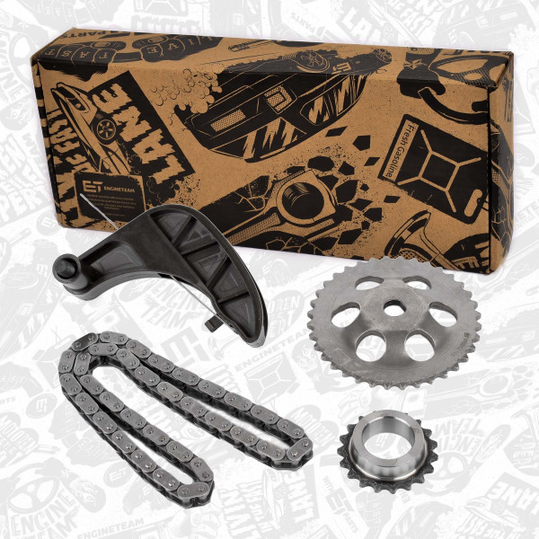 RS0062, Kjedesett, oljepumpemotor, Sada rozvodů olej.čerpadla, ET ENGINETEAM, Škoda Fabia Roomster, VW Polo, Seat Ibiza 1,2 AWY BMD AZQ BME 2003+, 03E109229, 03E109507P, 03E105209L, 03E115121D, 03D115105D, 03D115105E, 03D115105F, 03D115105G