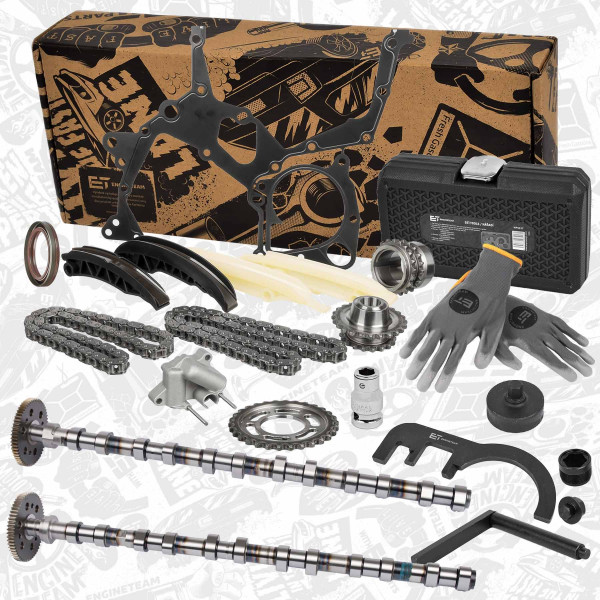 RS0115VR2, Registerkjedesett, Sada rozvodů M57 D30 /s nářadím,vačkami, ET ENGINETEAM, BMW 3 (E90) 3 Touring (E91) 3 Kupé (E92) 5 (E60) 5 Touring (E61) 6 (E63) X3 (E83) X5 (E70) X6 (E71,E71) M57 D30 (306D3) 2003+, 11318506869, 11312249851, 13528506969, 13527789690, 13522249852, 13527787299, 11312249626, 13522249623, 13522249624, 11312249627, 11217809751, 13527787279, 11317790599, 11141275466, 11141264431, 11141274346, 11147792943, 11141736, 24829, 24952, 24898, 24830, 21291, 29858, 21267, 115320, 116480, 118740, 118741, 118760