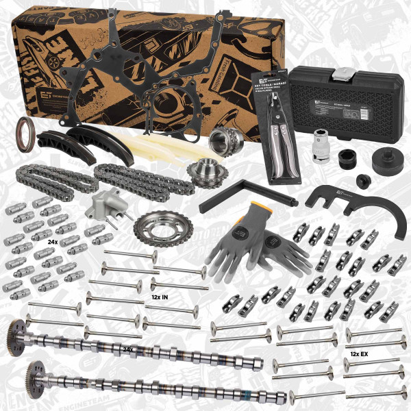 RS0115VR3, Registerkjedesett, Sada rozvodů M57 D30 /s nářadím,ventily,vačkami, ET ENGINETEAM, BMW 3 (E90) 3 Touring (E91) 3 Kupé (E92) 5 (E60) 5 Touring (E61) 6 (E63) X3 (E83) X5 (E70) X6 (E71,E71) M57 D30 (306D3) 2003+, 11318506869, 11312249851, 13528506969, 13527789690, 13522249852, 13527787299, 11312249626, 13522249623, 13522249624, 11312249627, 11217809751, 13527787279, 11317790599, 11141275466, 11141264431, 11141274346, 11147792943, 11141736, 24829, 24952, 24898, 24830, 21291, 29858, 21267, 115320, 116480, 118740, 118741, 118760