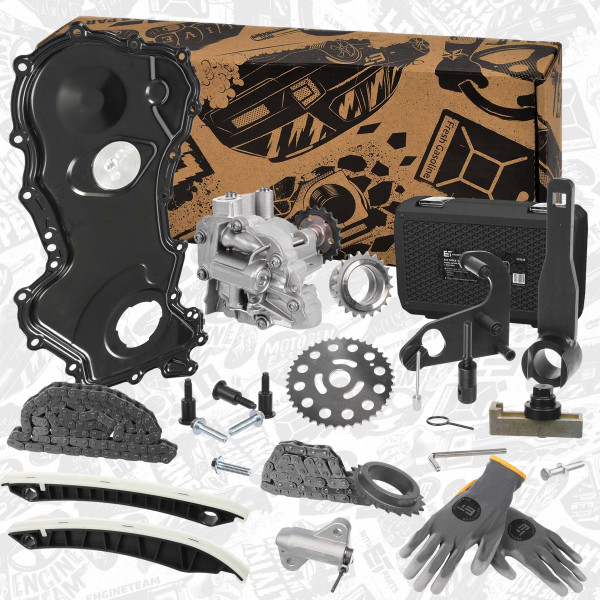 RS0118VR5, Registerkjedesett, Sada rozvodů 1,6 dCi /od 2015,kryt,těs.,pumpa, nářadí, ET ENGINETEAM, Renault Fiat Opel Nissan Talento X-Trail Qashqai NV300 Vivaro Trafic Espace Fluence Grand Scenic Koleos Megane R9M 409 1,6 dCi 2011+, 130289246R, 15010-00Q2C, 4423038, 6000616580, 6261800001, 101096, 15010-00Q2F, 95517856, A6261800001, 130700060R, 130855231R, 130855651R, 130917367R, 130C10990R, 43960R, 130214741R, 1300210111R, 130212290R, 13028-9246R, 13070-0060R, 13085-5231R, 13085-5651R, 13091-7367R, 130C1-0990R, 13021-4741R, 13002-10111R, 13021-2290R, 135027147R, 150001650R, 150003817R