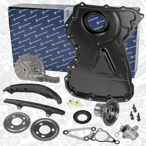 RS0129VR2, Registerkjedesett, Sada rozvodů 2,2TDCi/2006>/ s krytem KS, ET ENGINETEAM, Citroen Fiat Ford Peugeot PUMA 4HV 4HU 2,2HDi/D/TDCi 2006+, 1920072, 1682478, 1704087, 1754585, 1113036, 1576366, 1704049, 1704067, 1704066, 1372438