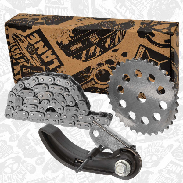 RS0135, Kjedesett, oljepumpemotor, Sada rozvodů olej čerpadla 1,6 CDTi, ET ENGINETEAM, Opel Vauxhall Chevrolet Astra Insignia Meriva Mokka Zafira B16DTH 1,6 CDTi 2013+, 55573788, 55573876, 55573877, 646139, 646141, 646138