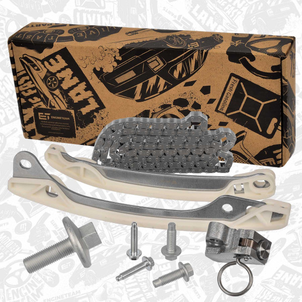 RS0137, Registerkjedesett, Sada rozvodů 0,9/1,2 Tce, ET ENGINETEAM, Renault Dacia Mercedes-benz Nissan Captur Clio Kangoo Grand Scénic Megane Twingo Sandero Logan Duster Dokker Citan Qashqai Micra Juke H4B 400 H5F 403 0,9/1,2 TCe 2012+, 130C12345R, A2009930077, 130C17039R, A2000520200, 1302800Q0J, A2000501200, 130706425R, 130705365R, 1307000Q1A, 1307000Q1G, 130706994R, 130853566R, 130851HC0A, 130853626R, 130911HC0A, 13012ED010