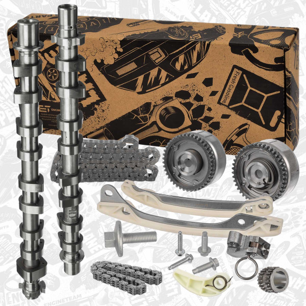 RS0139VR1, Registerkjedesett, Sada rozvodů 1,2 Tce / vačka, ET ENGINETEAM, Renault Dacia Scénic Megane Kangoo Grand Scénic Clio Captur Duster Lodgy Dokker 1,2 Tce H5F 404 2012+ , 1302000Q0J, 130253326R, 130C12345R, A2009930077, 13020-00Q0J, 130257094R, 130C17039R, A2000520200, 13020-00Q0K, 1302800Q0J, A2000501200, 1302000Q0K, A2000501000, 130258860R, 130706425R, A2810500000, 130259835R, 130705365R, 2000501000, 1307000Q1A, 2810500000, 1307000Q1G, A2000500100, 130706994R, A2000501100, 130853566R, 2000500100, 130851HC0A, 2000501100, 130853626R