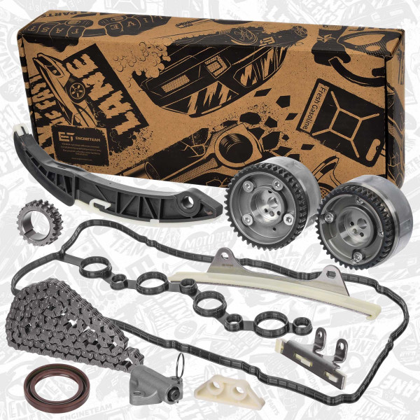 RS0147VR1, Registerkjedesett, Sada rozvodů G4LA 1,2 /s VVT hub, ET ENGINETEAM, Hyundai Kia i10 i20 Picanto Rio Stonic G4LA 2013+, 21421-03000, 2142103000, 22441-03050, 2244103050, 23121-03010, 2312103010, 24321-03000, 2432103000, 24410-03000, 2441003000, 24420-03001, 2442003001, 24431-03001, 2443103001, 24432-03000, 2443203000, 24433-03001, 2443303001