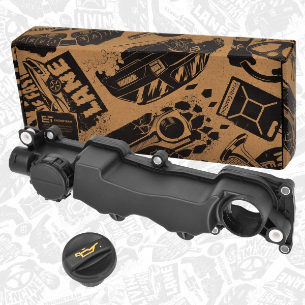 RV0004, Ventildeksel, Kryt hlavy válce 1,6 HDi / 1,6 TDCi, ET ENGINETEAM, Citroen Ford Peugeot Berlingo C3 Jumpy Fiesta Focus 207 308 Partner 9HW (DV6BTED4) HHJA 1,6 HDi 2006+, 0248L1, 11127804877, 11170-69K01, 1233714, 30711484, 9651815680, Y601-10-210, 0248.L1, 1254229, 31259241, Y601-10-210A, 1313806, Y601-10-210B, 1479837, 3M5Q6K271AB, 3M5Q-6A785-AA, 3M5Q6K271AC, 3M5Q-6K271-AA, 3M5Q-6K271-AB, 3M5Q-6K271-AC, 3M5Q-6K271-AD