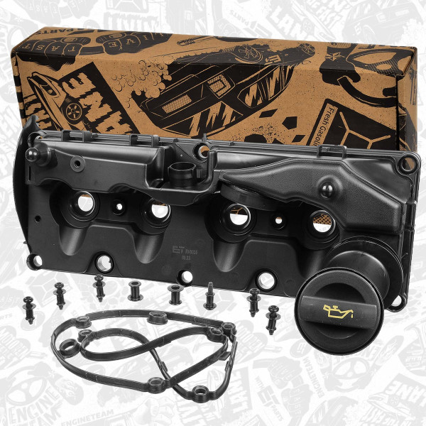 RV0035, Ventildeksel, Kryt hlavy válce 2,0 TDI, ET ENGINETEAM, VW Transporter T5 Transporter T6 Multivan T5 Multivan T6 California T5 California T6 2,0 TDI 4motion CAAD CCHB 2015+, 03L103469G