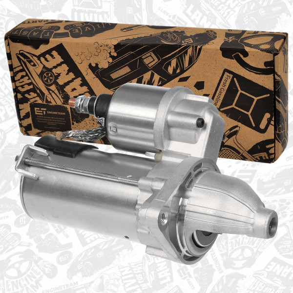 ST0001, Starter, Startér 12V/1,3kW/9 zubů, ET ENGINETEAM, Alfa Romeo Mito Citroën Nemo Fiat 500 Doblo Fiorino Grande Punto Panda Punto Qubo Tipo Ford KA Lancia Musa Ypsilon Opel Agila Combo Corsa Peugeot Bipper 1,3D/1,3HDi Z13DT* Y13DT* 2008+, 46823548, 55204116, 33353237, 51810266, 51810302, 51823860, 55353247
