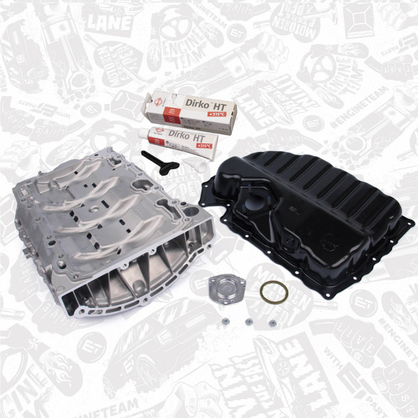 SU0011VR1, Bunnpanne, Sada olejová vana 2,0 TSI/spodní+horní díl, ET ENGINETEAM, Audi Seat Skoda VW A3 Altea Octavia Superb Golf IV 2,0 TSI 2,0 TFSI CDAA 2008+, 06J103600AF, 06J103600E, 06J103600T, 03G103707, 038103196, 1Z0860091B, 4D0098010D, N01508213, N0150825, N0150829, N90106302, N90106304, N01508210, 06J103603AF, 6J103603AF, 06J103603BF, D176404A2, D176404M2