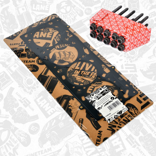 TH0026BT, Tetning, topplokk, Těsnění hl.válců 1,4i/síla 0,64mm/kov/šrouby, ET ENGINETEAM, Audi Seat Skoda VW A2 Altea XL Octavia II Caddy III 1,4 AUB BUD 2000+, 036103383AJ, 036103384B, 036103383AM, 148.331, 61-34075-00, 187.311