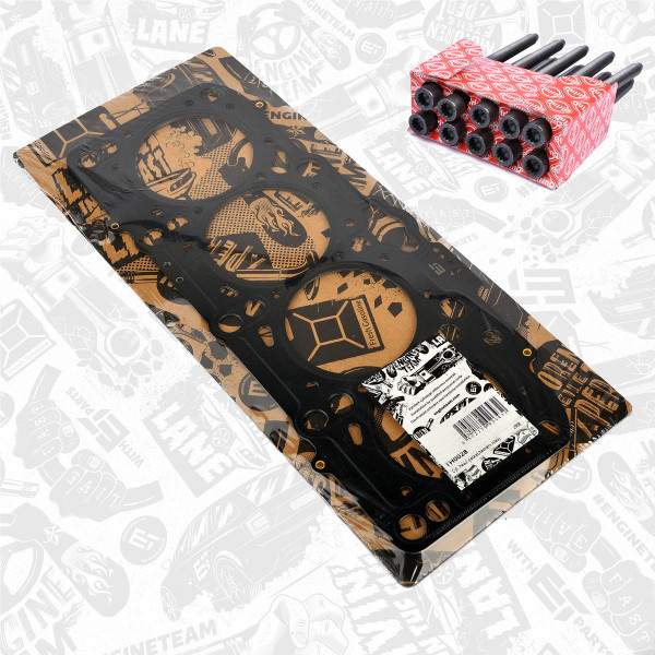 TH0028BT, Tetning, topplokk, Těsnění hl.válců 1,9TDI/Oct/síla 1,65mm/šrouby, ET ENGINETEAM, Audi Seat Skoda VW A4 Alhambra Octavia II Passat 1,9 TDI ATD BXE 2000+, 038103383DG, 038103384, 1100655, 150.171, 61-34250-20, 150.172, 235.020, 235.021, 235.022