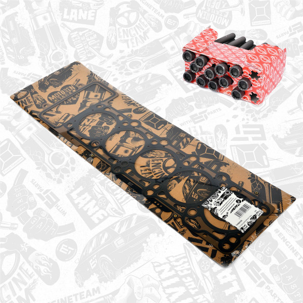 TH0030BT, Tetning, topplokk, Těsnění hl.válců 2,5TDI/síla 1,43mm/šrouby, ET ENGINETEAM, VW Touareg Multivan Transporter 2,5 TDI AXD BLK 2003+, 070103383L, 070103383P, 150.450, 61-36105-20, 150.451