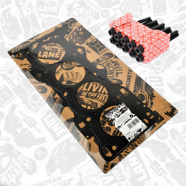 TH0035BT, Tetning, topplokk, Těsnění hl.válců 1,8 16V/šrouby, ET ENGINETEAM, Ford Mazda Volvo C-Max Mondeo Mazda 6 C30 S40 V50 1,8 CGBA Q7DA 2006+, 1119194, 8694658, L801-10-271, 1122617, L80110271, 1302345, L802-10-271, 1S7G6051BG, L80210271, 060.011, 61-35440-00, 255.060