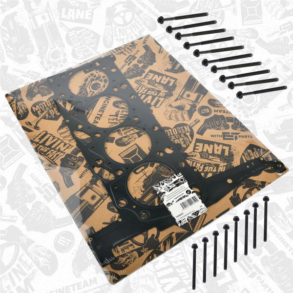 TH0037BT, Tetning, topplokk, Těsnění hl.válců 2,2TDCi/síla 1,15mm/šrouby, ET ENGINETEAM, Ford Transit Land Rover Defender 2,4 D4FA 2006+ , 1349875, LR004419, 5C1Q6051BA, 122.192, 61-35420-10, 265.440, 265.441