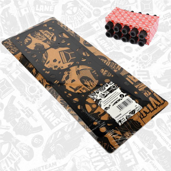 TH0046BT, Tetning, topplokk, Těsnění hl.válců 1,6/55kW Fel./šrouby, ET ENGINETEAM, Seat Skoda VW Cordoba Octavia Caddy Polo 1,4 AKV ANX 2000+, 030103383AH, 61-31970-00, 621.081, 621.082