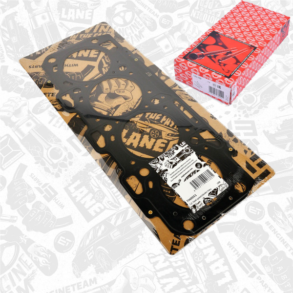 TH0051BT, Tetning, topplokk, Těsnění hl.válců 1,6D/JTDM/šrouby, ET ENGINETEAM, Fiat Alfa Romeo Opel Doblo Mito Combo 198 A6.000 1,6D 2008+, 11141-62M00-0C0, 55221095, 607514, 68275133AA, 1114162M000C0, 11117-79J52, 55214378, 607622, 55206686, 789.200