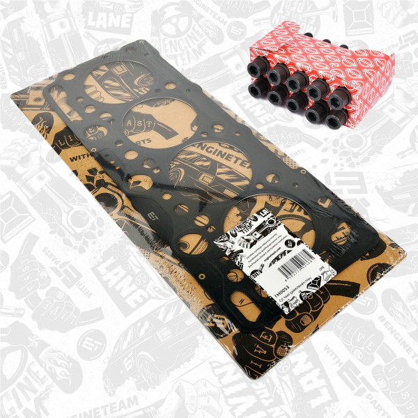 TH0053BT, Tetning, topplokk, Těsnění hl.válců 1,7CDTI/šrouby, ET ENGINETEAM, Opel Astra Combo Corsa Meriva 1,7D  Y 17 DT 2001+, 12251-PLZ-D20, 5607874, 12251PLZD20, 97370799, 61-53245-20, 809.760