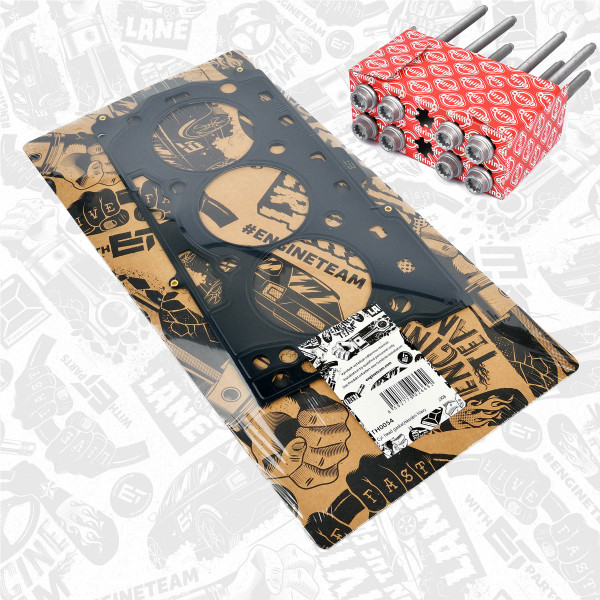 TH0054BT, Tetning, topplokk, Těsnění hl.válců 1,2/40kW Fab./šrouby, ET ENGINETEAM, Seat Skoda VW Fabia Ibiza Fox Polo 1,2 CEEA BMD 2002+, 03D103383G, WHT001808, 61-36050-00, 877.231, 877.232, 725.320