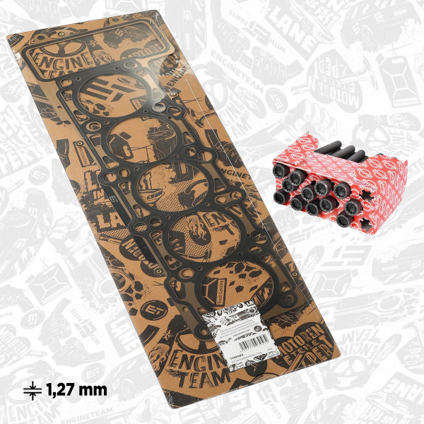 TH0083BT, Tetning, topplokk, Těsnění hl.válců 2,5TDI/síla 1,27mm/1z.+šrouby, ET ENGINETEAM, VW Transporter V Touareg Multivan V California T5 AXE BLK 2,5 TDI 2007+, 070103383M, 070103384, 326.430, 150.431