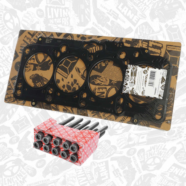 TH0087BT, Tetning, topplokk, Těsnění hl.válců 2,0TDI/síla 1,49mm/ se šrouby, ET ENGINETEAM, Audi Seat Skoda VW A4 Toledo Octavia II Passat 2,0 TDI BMM 2004+, 03G103383J, 038103384