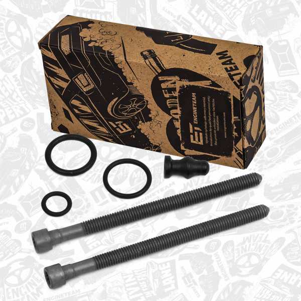 TM0006, Tetningssett, innsprøyt.dyse, Těsnění vstřikovače sada/1vál.+šroub 2ks, ET ENGINETEAM, Škoda Octavia II Superb II VW Passat golf Audi A3 A6 BKD BMN 2,0TDI 2003+, 03G198051A, 03G103385A, WHT003179, 15-38642-04, 235.590