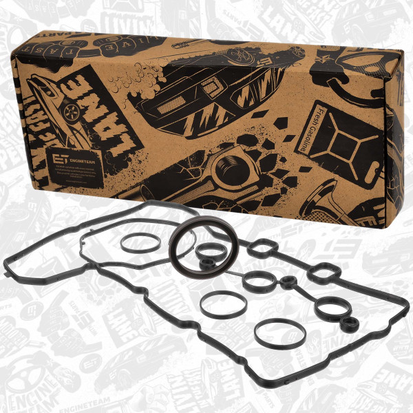 TM0068, Pakningsett, registerhus, Sada těsnění, skříň rozvodového ústrojí 1,2 Vti/PureTech, ET ENGINETEAM, Citroen Opel Peugeot Toyota DS C-Elysee C1 C3 C4 Cactus Crossland Corsa 308 208 301 2008 108 AYGO 1,2 Vti/PureTech HMZ (EB2) 2013+, 9677855380, 1609587680, 9814639380, 1608733780, 9803288780, 0514.C8, 9835304280