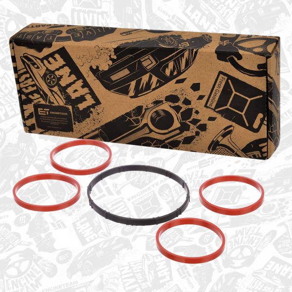 TM0077, Tetningssett, innsugningsmanifold, Sada těsnění sac. potrubí 1,6 PureTech/THP, ET ENGINETEAM, Citroen Peugeot BMW Mini C4 Picasso C5 Aircross DS3 DS4 DS5 Grand C4 Spacetourer RCZ 508 5008 308 3008 208 207 3 Touring (F31) 316 i 3 (F30, F80) 320 i 3 Touring (F31) 316 i Cooper S Paceman Countryman Clubman 1,6 Puretech/THP 5FU (EP6CDTX) 2012+, 0348.S9, 11617528340, 3557946, 0348S9, 11617528341, 3649490, 0348.S7, 0348S7