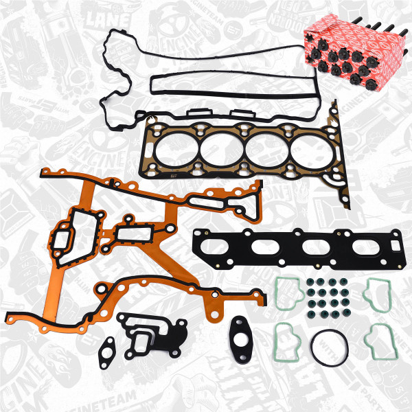 TS0040BT, Tetningssett, topplokk, Těsnění hl.válců(sada)Cyl.4/šrouby, ET ENGINETEAM, Opel Astra Agila Combo Meriva Tigra Z 14 XEP 1,4 2004+, 11140-84E50, 1606278, 1114084E50, 93182932, 378.120