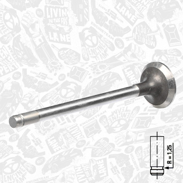 VE0006, Utløpsventil, Ventil výfuk.EX (1), ET ENGINETEAM, Citroen AX/Saxo, Peugeot 106 1,0i CDY/CDZ/RFU/TU9 1984-2003, 0949.58, 97531046, 537844, R4229/RCR, V91272, 4229EX/01