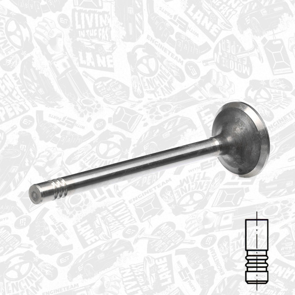 VE0013, Utløpsventil, Ventil výfuk.EX (1) 2,5D/Di, ET ENGINETEAM, Ford Transit 2,5D/DI 1983-2000, 894F6505A1B, 6200033, 105-35509, R4632/RCR, V91161