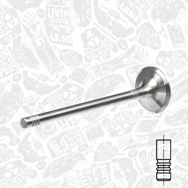 VE0017, Utløpsventil, Ventil výfuk.EX (1) 1,6i 16V, ET ENGINETEAM, Opel Astra/Corsa/Vectra 1,4/1,6i 1993+, 641340, 90412974, 291120, R4727/RCR, V91996, 29429, R7008/BMARCR