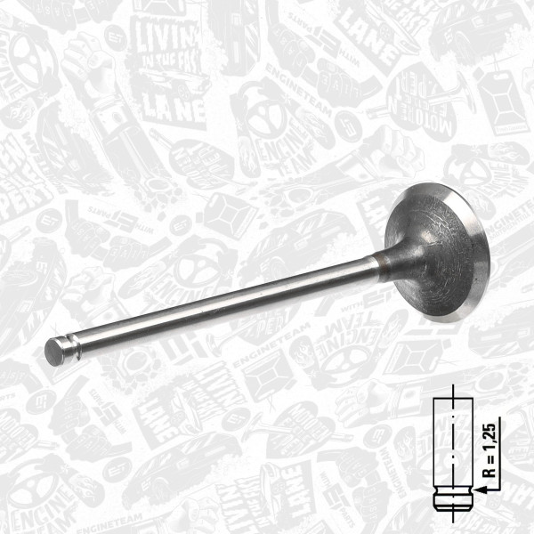 VE0030, Utløpsventil, Ventil výfuk.EX (1) 1,2i, ET ENGINETEAM, Renault Clio/Kangoo/Twingo 1,2i D7F 1996+, 7701469269, 511020, R4934/R, V94181, R7014/BMARCR