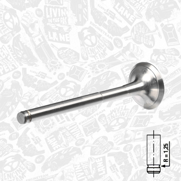 VE0031, Utløpsventil, Ventil výfuk.EX (1) 1,9D/TD, ET ENGINETEAM, Renault Clio/Kangoo/Megane 1,9D F8Q 1991-2005, 7701469373, 7701471705, 539001, R4942/BM, V94339