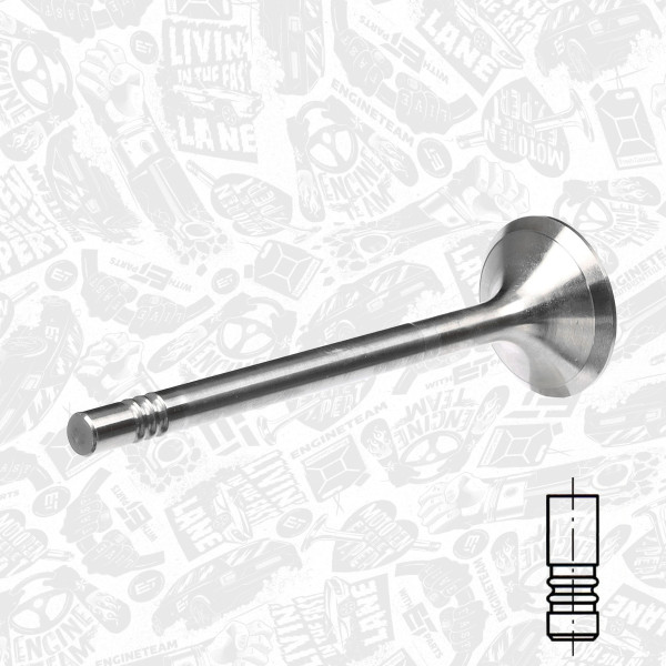 VE0032, Utløpsventil, Ventil výfuk.EX (1) 1,9JTD, ET ENGINETEAM, Alfa Romeo Fiat Lancia Opel 1,9D/JTD/CDTI 1997+, 46416321, 46527856, 46783962, 641089, 46764378, 641385, 60814504, 171062, R4943/BMCR, V94065, V94471