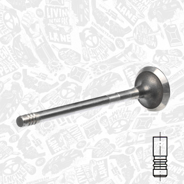 VE0036, Utløpsventil, Ventil výfuk.EX (1) 1,6i 16V, ET ENGINETEAM, Ford Escort/Focus/Mondeo 1,6i 1992-2008, 948M6505C2A, 1033898, 105-35550, 50004699, R4997/RCR, V94073