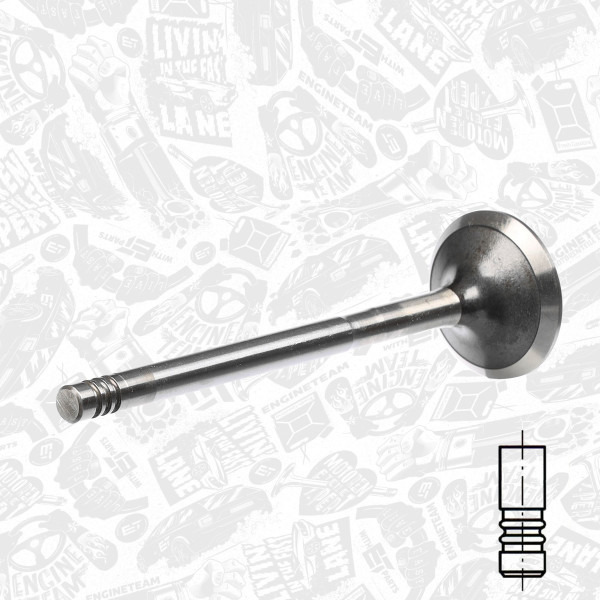 VE0037, Utløpsventil, Ventil výfuk.EX (1) 1,8i 16 V, ET ENGINETEAM, Ford Focus/Mondeo 1,8/2,0i 1998-2013, 1053843, 1124514, 181021, R6003/BMCR, V94225