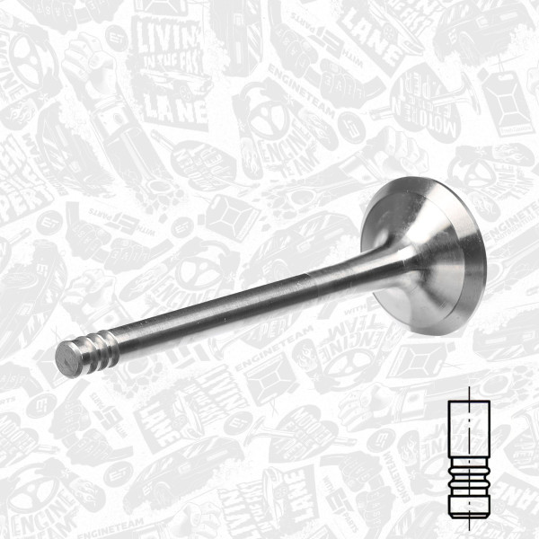 VE0040, Utløpsventil, Ventil výfuk.EX (1) 1,9D Fel., ET ENGINETEAM, Skoda VW Audi Seat 1,9D/TD 1989-2004, 028109611E, 39474, R6037/RCR, V94109