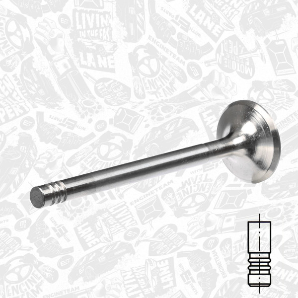 VE0049, Utløpsventil, Ventil výfuk.EX (1) 1,8DI, ET ENGINETEAM, Ford Fiesta/Focus 1,8DI/TDCi 1998-2012, 1198044, 181015, R6144/BMCR, V94348, V94696