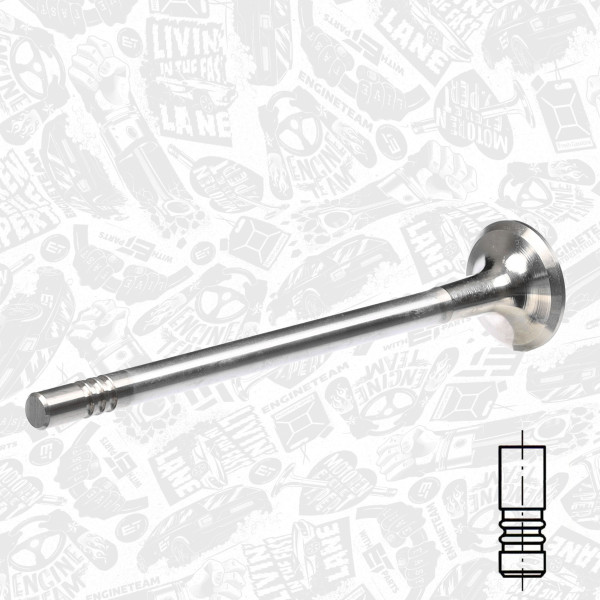 VE0050, Utløpsventil, Ventil výfuk.EX (1) 2,0TDCi 16V, ET ENGINETEAM, Ford Mondeo/Transit 2,0/2,2TDCi 1998-2014, 1121332, XS7E6505N2A, 013VA31277000, 181019, R6146/BMCR, V94379, V95140