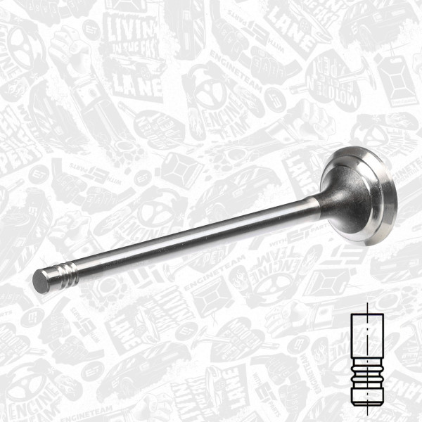 VE0055, Utløpsventil, Ventil výfuk.EX (1) 2,2HDI 16V, ET ENGINETEAM, 0949.A3, 8659744, 9634437580, 031VA31057000, 181105, R6164/BMCR, V94491