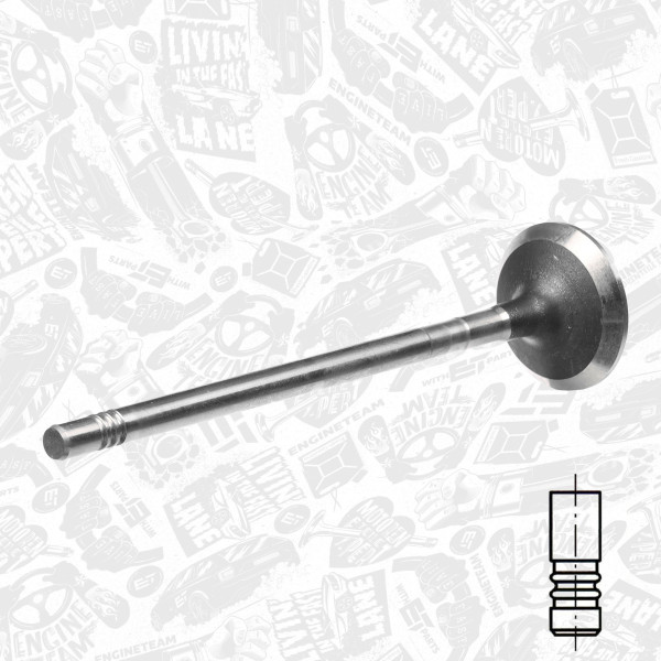 VE0067, Utløpsventil, Ventil výfuk.EX (1) 2,3JTD, ET ENGINETEAM, Fiat Ducato, Iveco Daily 2,3D/JTD F1AE 2002+, 500362856, 150140, 171114, R6340/BMCR, V94593, 827030, V98019